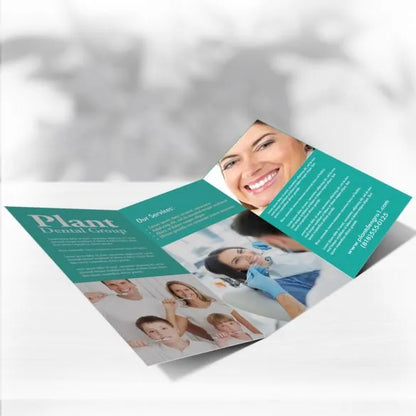 Tri-Fold Brochures 9X12 (Aqueous Coating, 100 LB Gloss Cover)