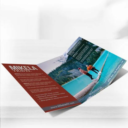 Tri-Fold Brochures 9X12 (Aqueous Coating, 100 LB Gloss Cover)