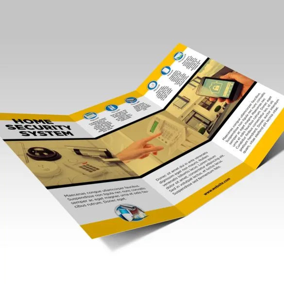 Tri-Fold Brochures 9X12 (Aqueous Coating, 100 LB Gloss Cover)